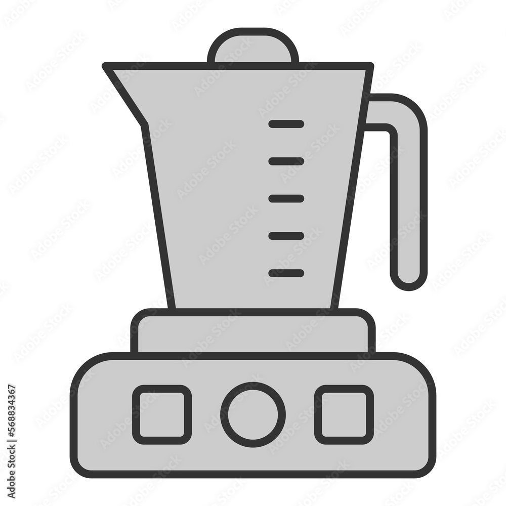 Electric coffee maker on a stand - icon, illustration on white background, grey style Electric coffee maker on a stand - icon, illustration on white background, grey style