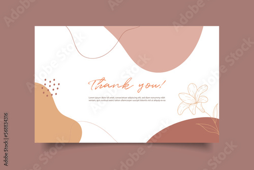 Thank you card template design collection