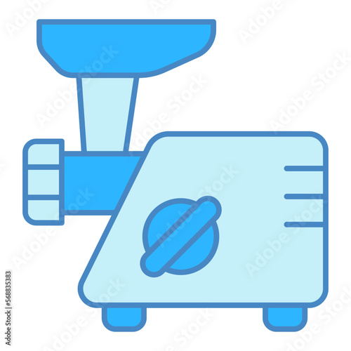 Electric meat grinder  - icon, illustration on white background, similar style