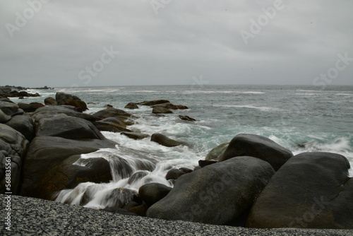Coastline of Chile Rough sea stormy Hurrikane Taifun zyklon