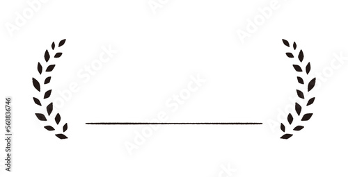 アワード 月桂樹フレーム リース ベクターイラスト