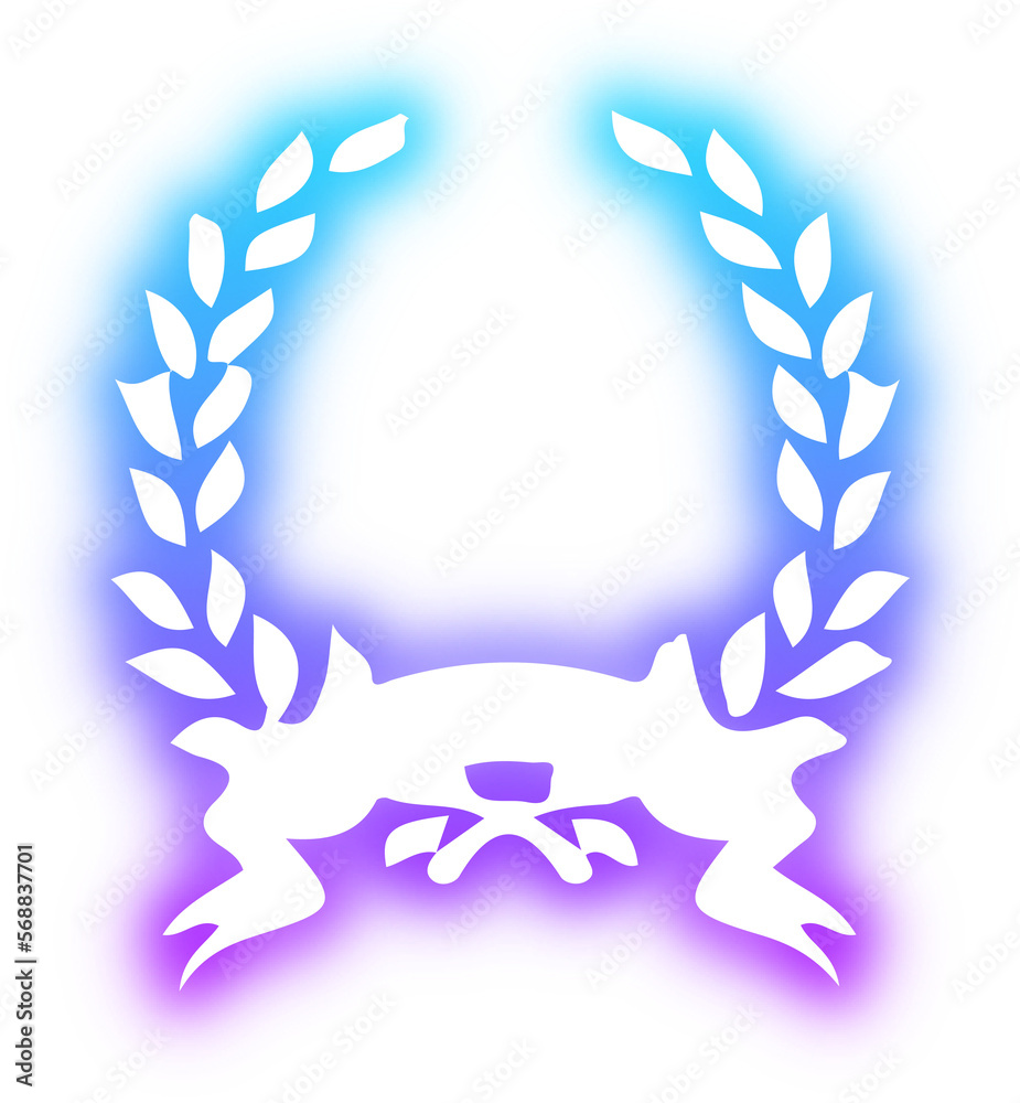 Obraz premium Set of wreath design neon