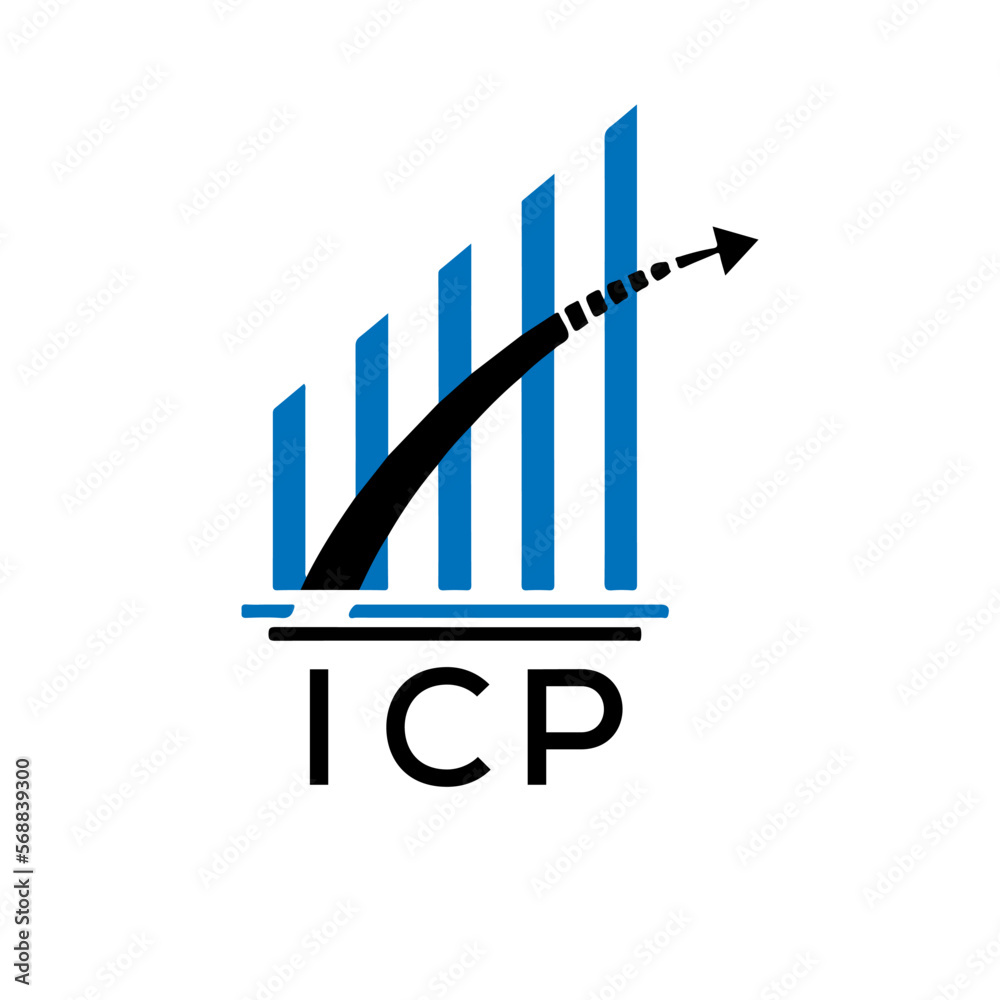 Vetor de ICP letter logo. ICP blue image on white background. ICP ...