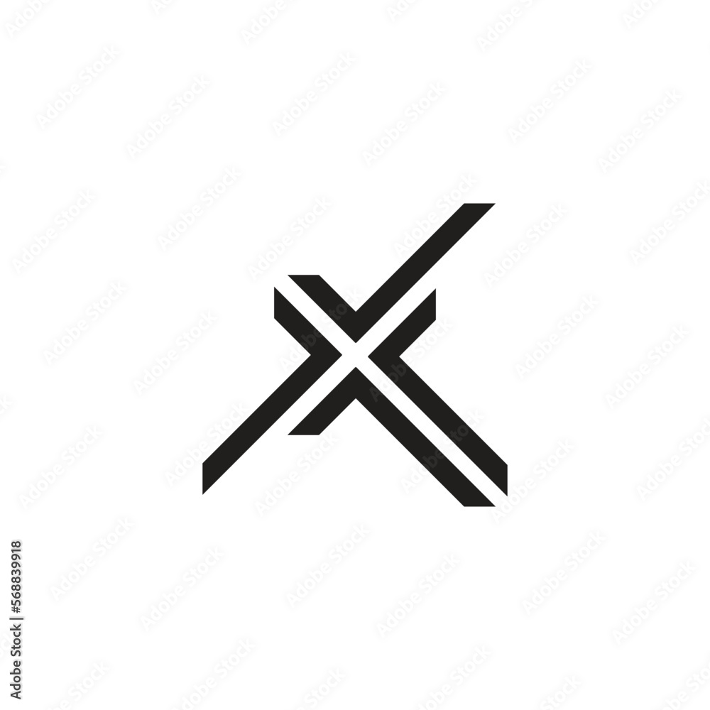 Vector graphic design element - X letter Vector graphic design element - X letter