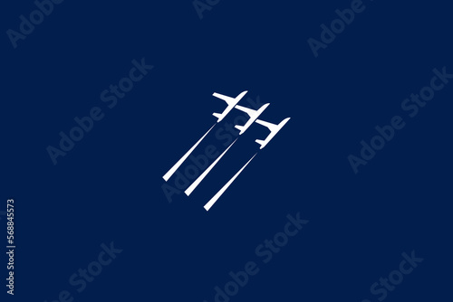 Fighter Jet Illustration Logo Design