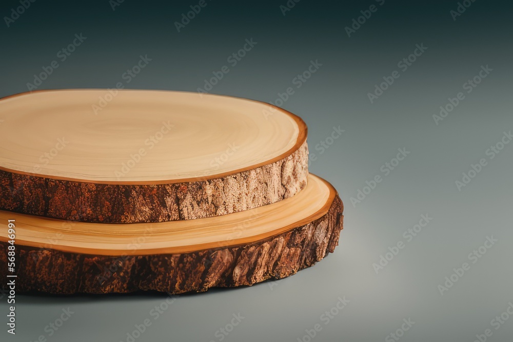 High-Resolution Mock-Up Image of Wooden Log Product Display Against a Delicate Rustic Background, Perfect for Adding a Natural and Cohesive Element to any Presentation High-Resolution Mock-Up Image of Wooden Log Product Display Against a Delicate Rustic Background, Perfect for Adding a Natural and Cohesive Element to any Presentation