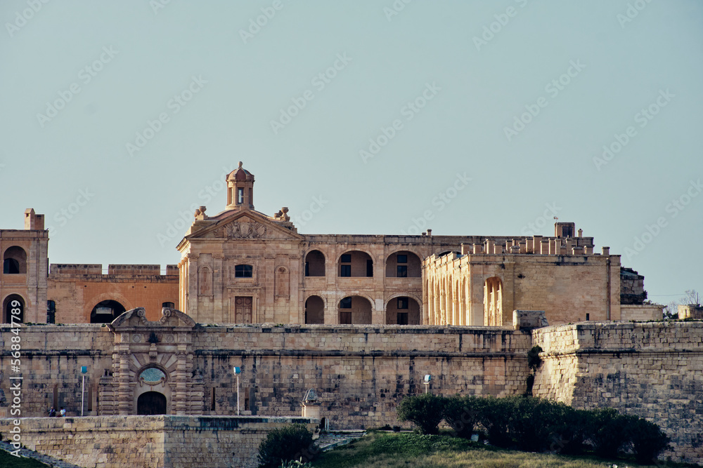 old buildings in the area of Valletta - Malta.
