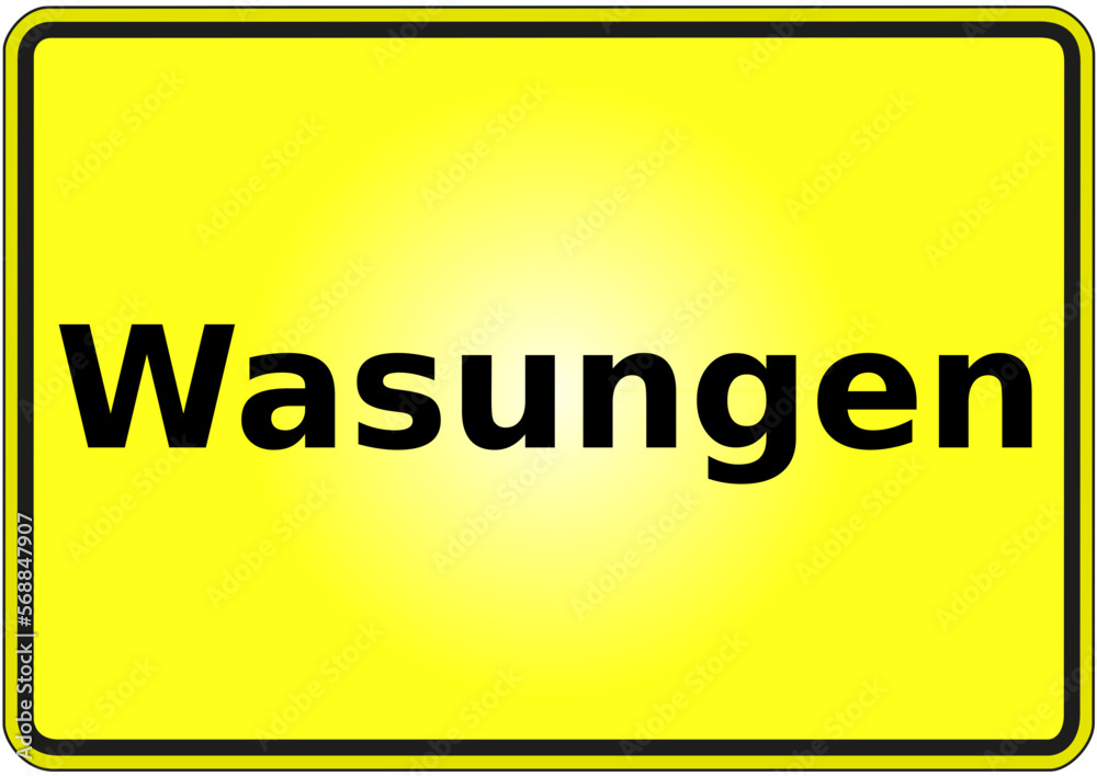 Stadteingangsschild Deutschland Stadt Wasungen