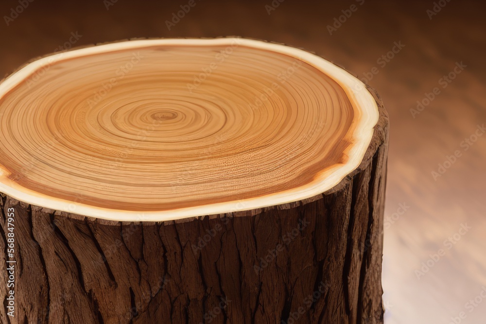 High-Resolution Mock-Up Image of Wooden Log Product Display Against a ...