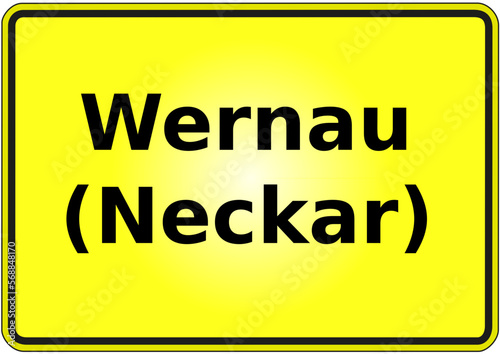 Stadteingangsschild Deutschland Stadt Wernau (Neckar)