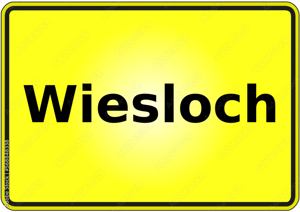 Stadteingangsschild Deutschland Stadt Wiesloch Stadteingangsschild Deutschland Stadt Wiesloch