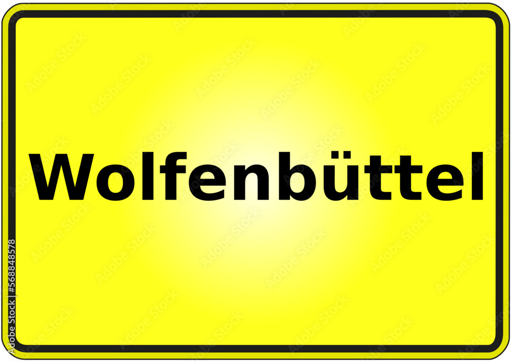 Stadteingangsschild Deutschland Stadt Wolfenbüttel