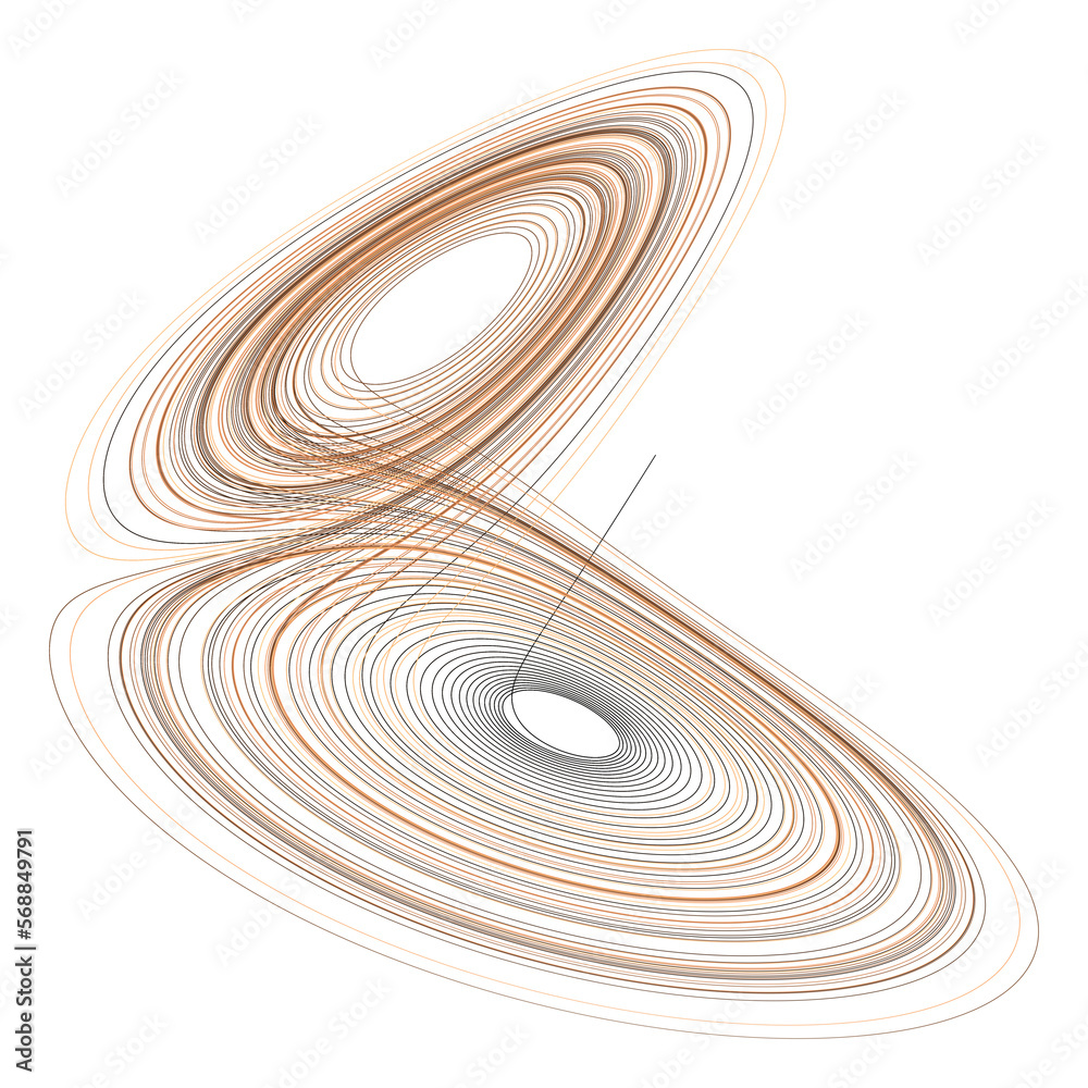 Visualization of a soulution of the Lorenz system (Lorenz attractor ...