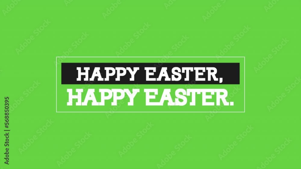 Happy Easter text in white frame on fashion green gradient, motion abstract holidays, spring and promo style background Happy Easter text in white frame on fashion green gradient, motion abstract holidays, spring and promo style background
