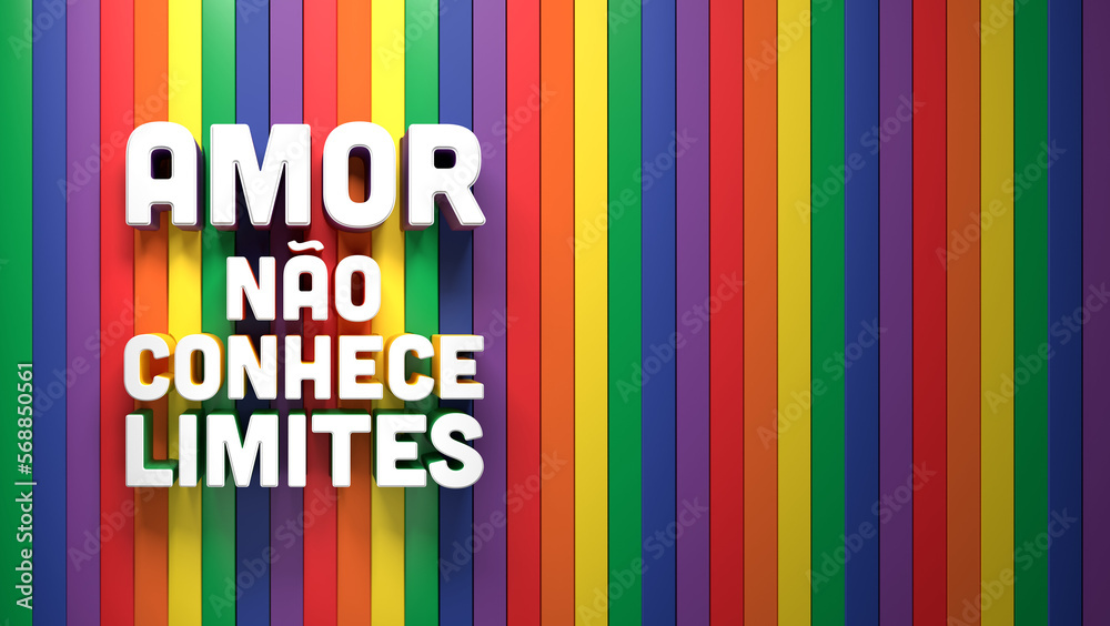 Φωτογραφία ORGULHO LGBT, AMOR NÃO CONHECE LIMITES, HORIZONTAL, PORTUGUÊS