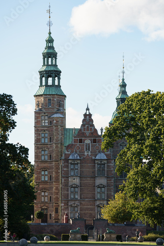Canvas Print Frontal view of Rosenborg Castle in The King´s Garden or Rosenborg Castle Garden