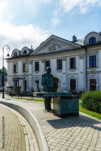 Monument of Juliusz Leo at Podgorze district in Krakow Poland photo