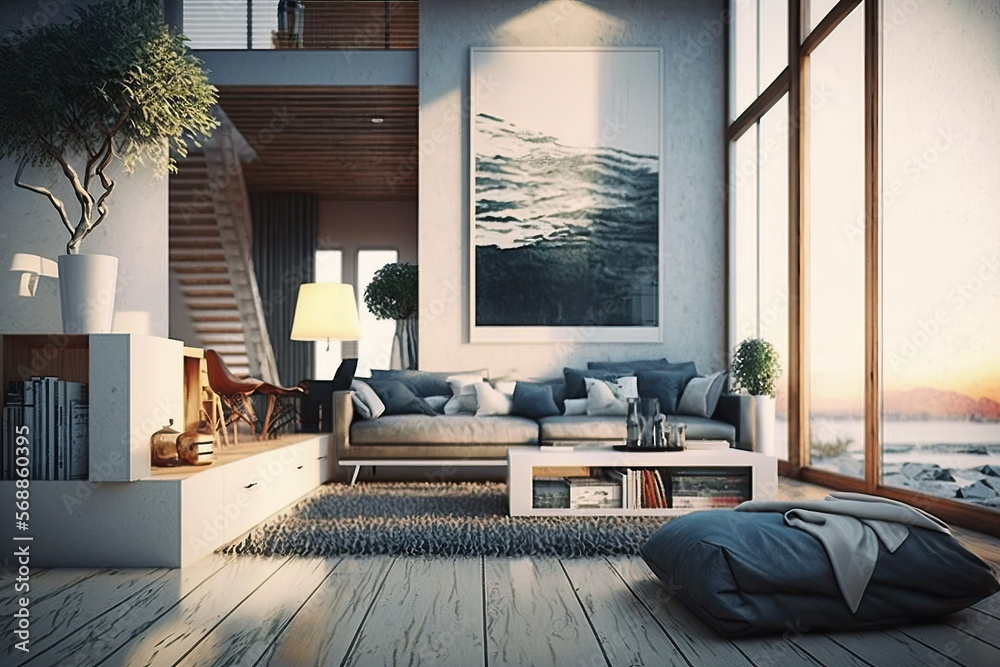 Beautiful, contemporary, modern, interior design, luxury, mansion ...