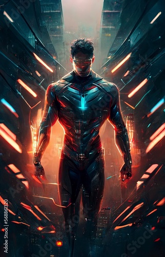 A super hero on a strange planet, Generative AI