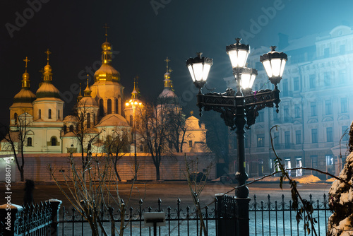 Sophia Kievskaya ancient Orthodox cathedral in Kiev, Ukraine. photo