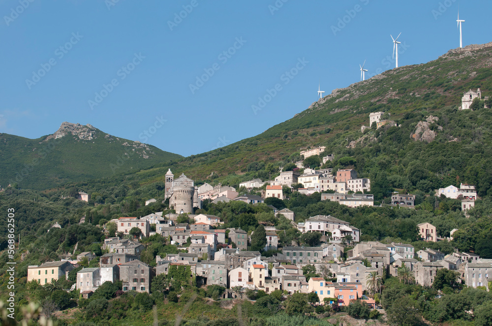The old village of Rogliano, Corsica France