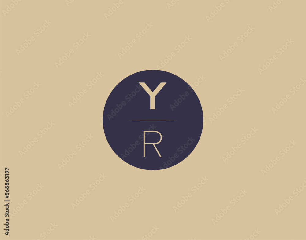 YR letter modern elegant logo design vector images YR letter modern elegant logo design vector images