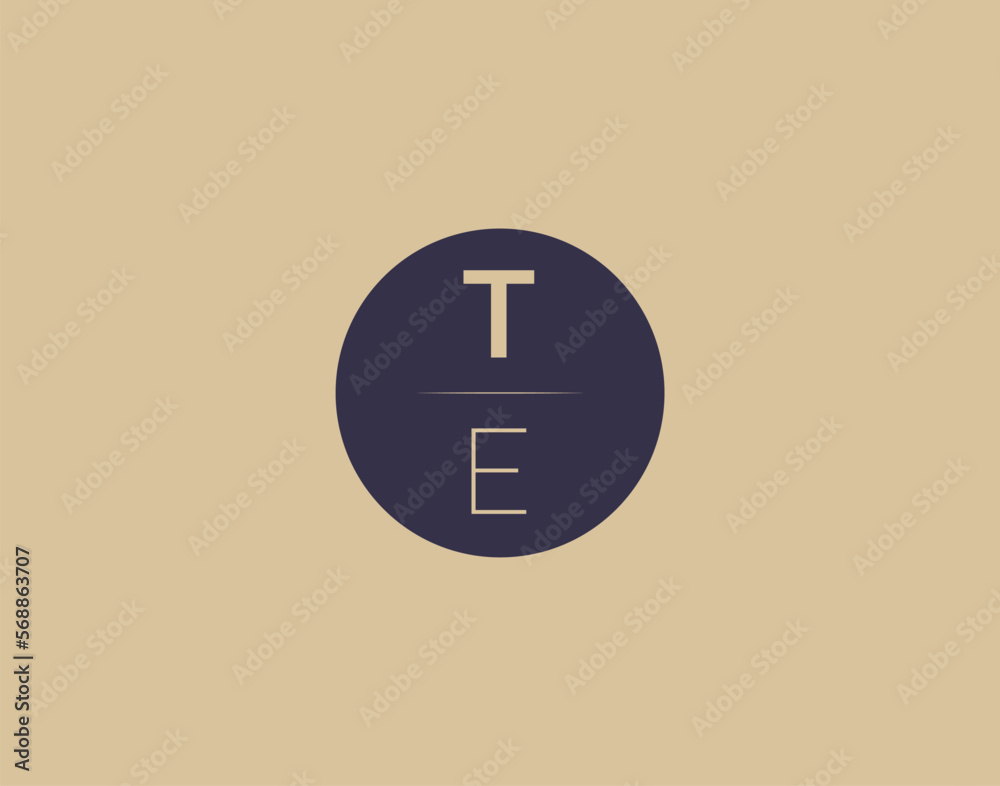 TE letter modern elegant logo design vector images TE letter modern elegant logo design vector images