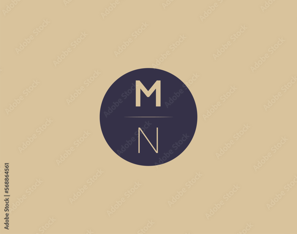 MN letter modern elegant logo design vector images MN letter modern elegant logo design vector images