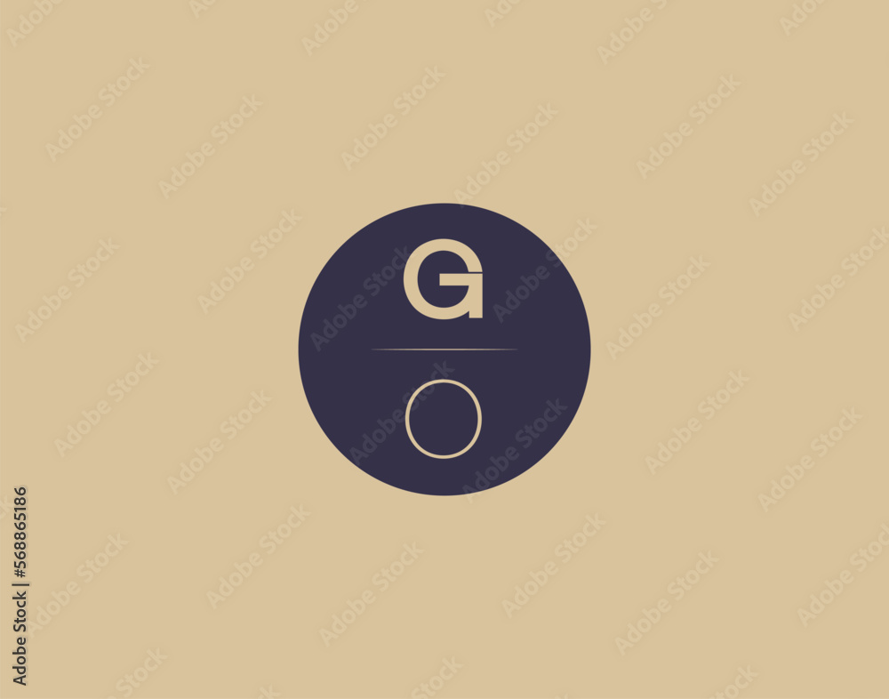GO letter modern elegant logo design vector images GO letter modern elegant logo design vector images