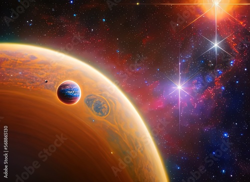 Betelgeuse, Star, Space Art. Generative AI. photo