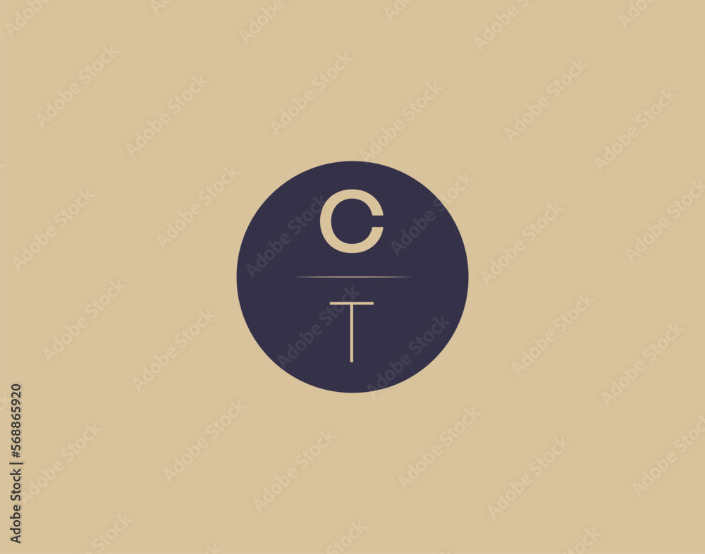 CT letter modern elegant logo design vector images CT letter modern elegant logo design vector images
