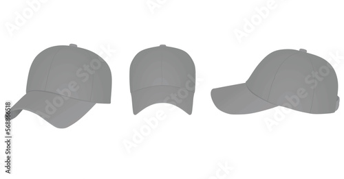 Grey baseball cap. vector illustration