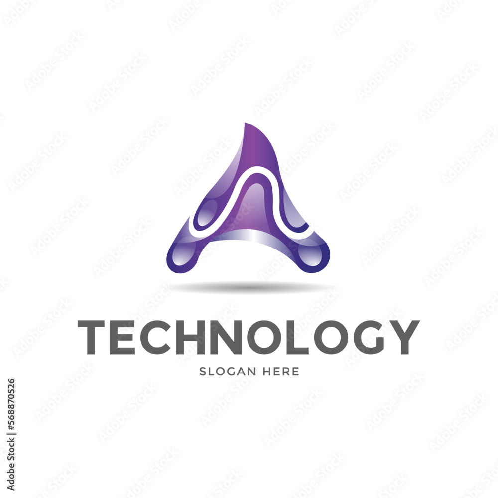 Abstract Letter A Vector Logo Design with Unique Glossy for Typography logo Abstract Letter A Vector Logo Design with Unique Glossy for Typography logo