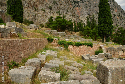 Delphi; Greece - august 31 2022 : archaeological site