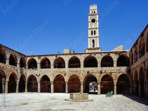 Khan al-Umdan largest caravanserai in Acre, Israel was built in 1784 during Ottoman rule  photo