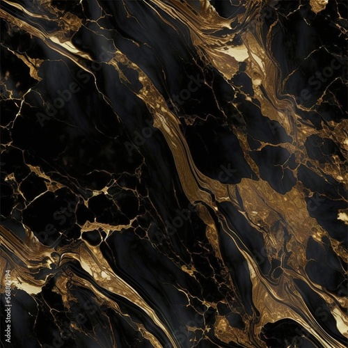 Black gold marble texture, background pattern