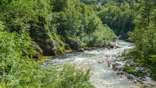 Soca bei Kobarid im Triglav Nationalpark in Slowenien