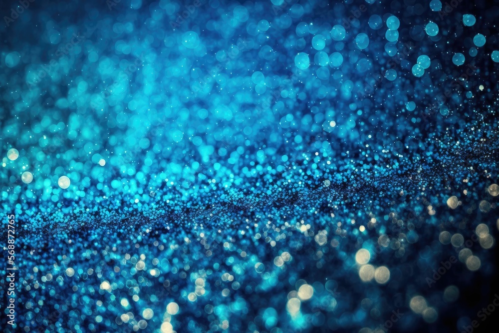 Blue glitter abstract background ,made with Generative AI