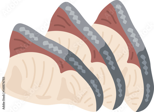 ブリの切り身のイラスト