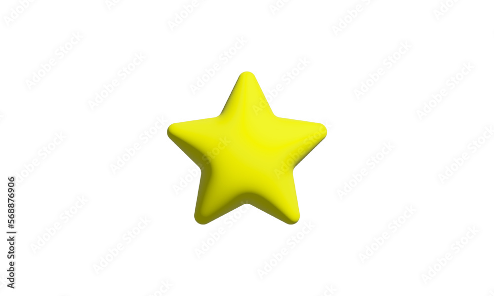 3d yellow star render vector illustration 3d yellow star render vector illustration