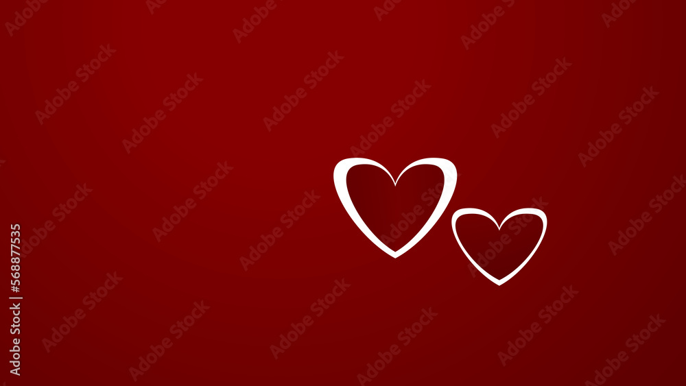 valentines day red heart on a red background
