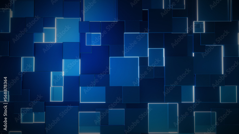  technology background blue light pixel box