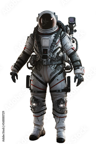 Space suits isolated on transparent background. Ai generated.