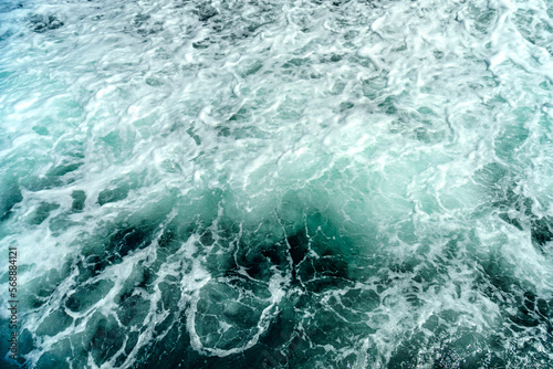 Seething atlantic sea water with foam Cape Cod