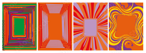 Set of psychedelic backgrounds.