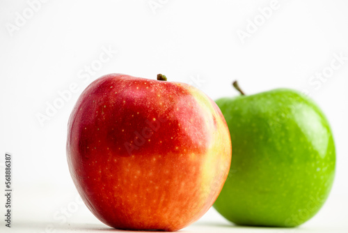red and green apples
