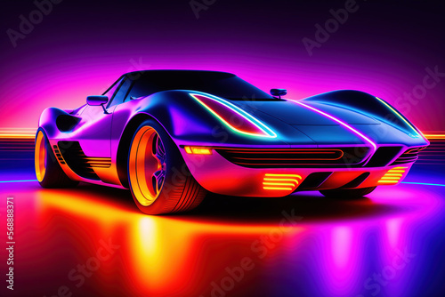 The Future is Now  Enjoy a Futuristic Retro Wave Synth Wave Car. Step into the Future with a Futuristic Retro Wave Synth Wave Car. Get on the Fast Track with a Futuristic Retro Wave Synth Wave Car 