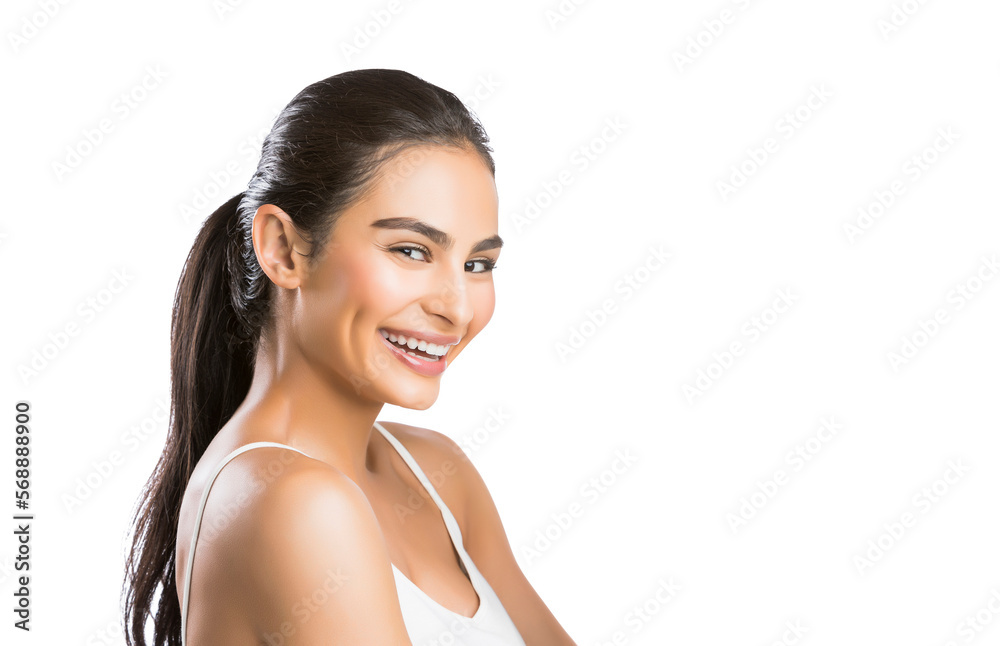 Portrait of smiling young woman looking at camera Portrait of smiling young woman looking at camera