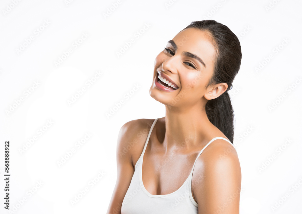 Portrait of smiling young woman looking at camera Portrait of smiling young woman looking at camera