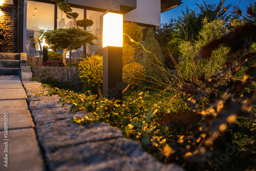 Outdoor Backyard Garden LED Light Post